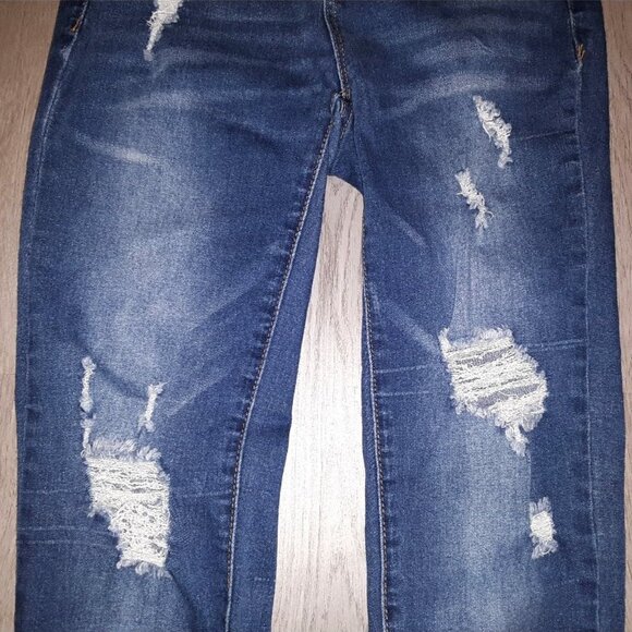 S.O.N.G Perfect High Rise Skinny Ankle Skinny Jeans Size 0/24 Distressed Denim - Picture 3 of 7